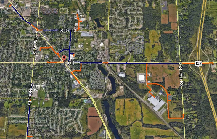 Delhi Township fiber map